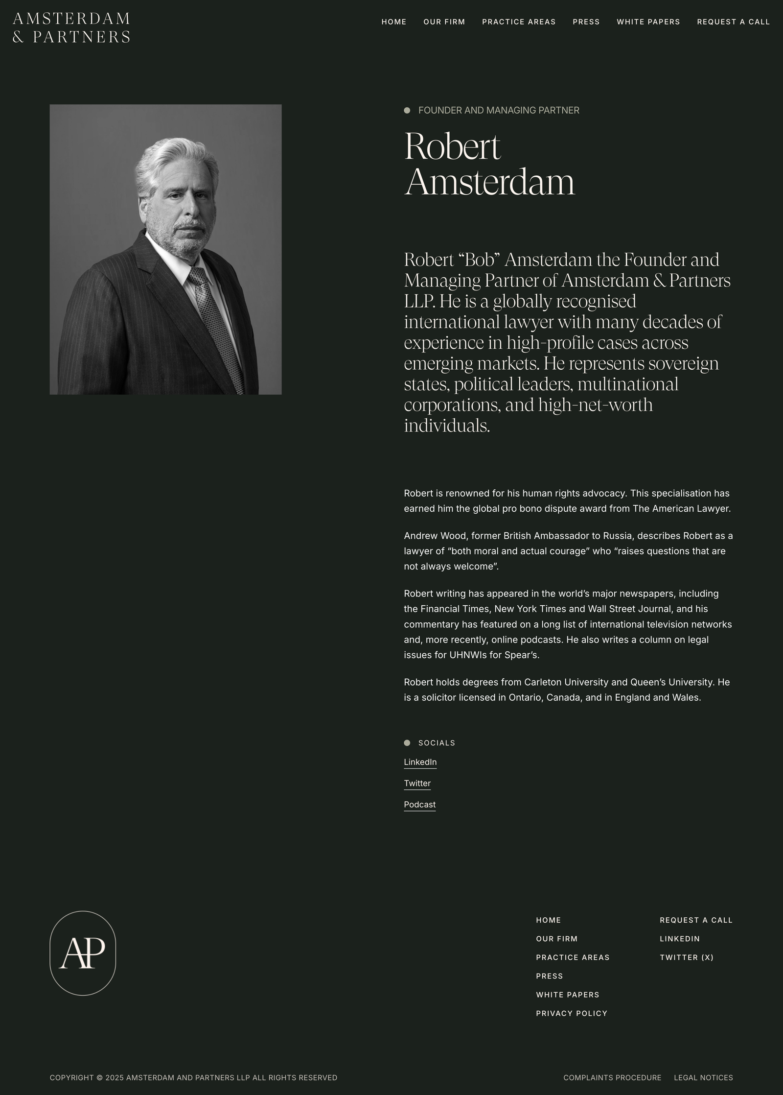 Amsterdam + Partners team member profile