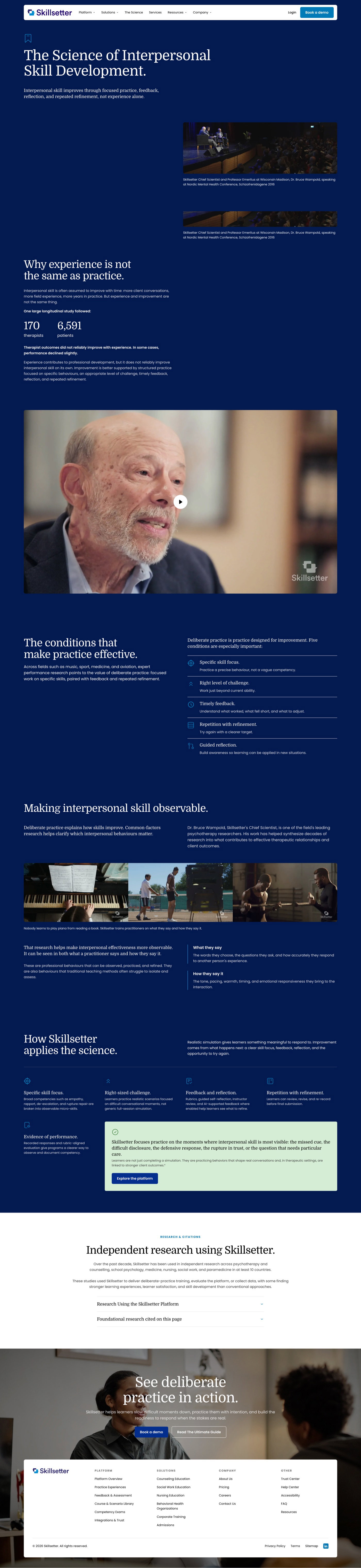 Skillsetter the science page, full page
